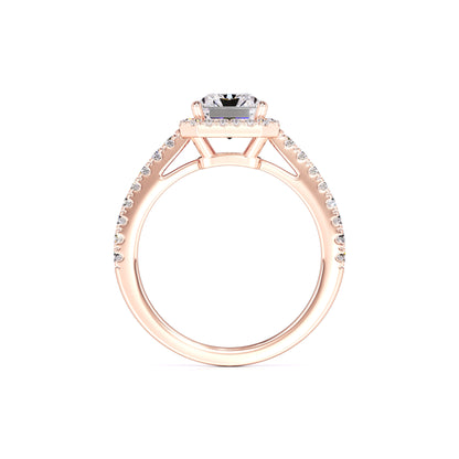 Talia Moissanite & Lab Grown Diamond Ring | Rose Gold | 4