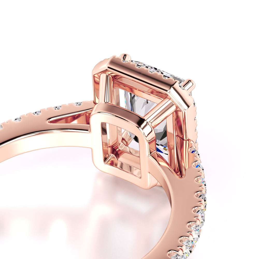 Talia Moissanite & Lab Grown Diamond Ring | Rose Gold | 2
