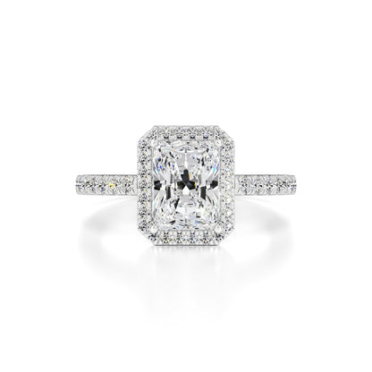 Talia Moissanite & Lab Grown Diamond Ring | White Gold | 1