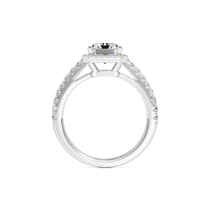 Talia Moissanite & Lab Grown Diamond Ring | White Gold | 4