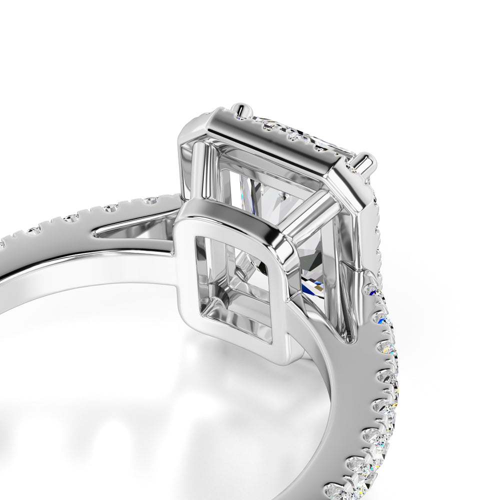 Talia Moissanite & Lab Grown Diamond Ring | White Gold | 2