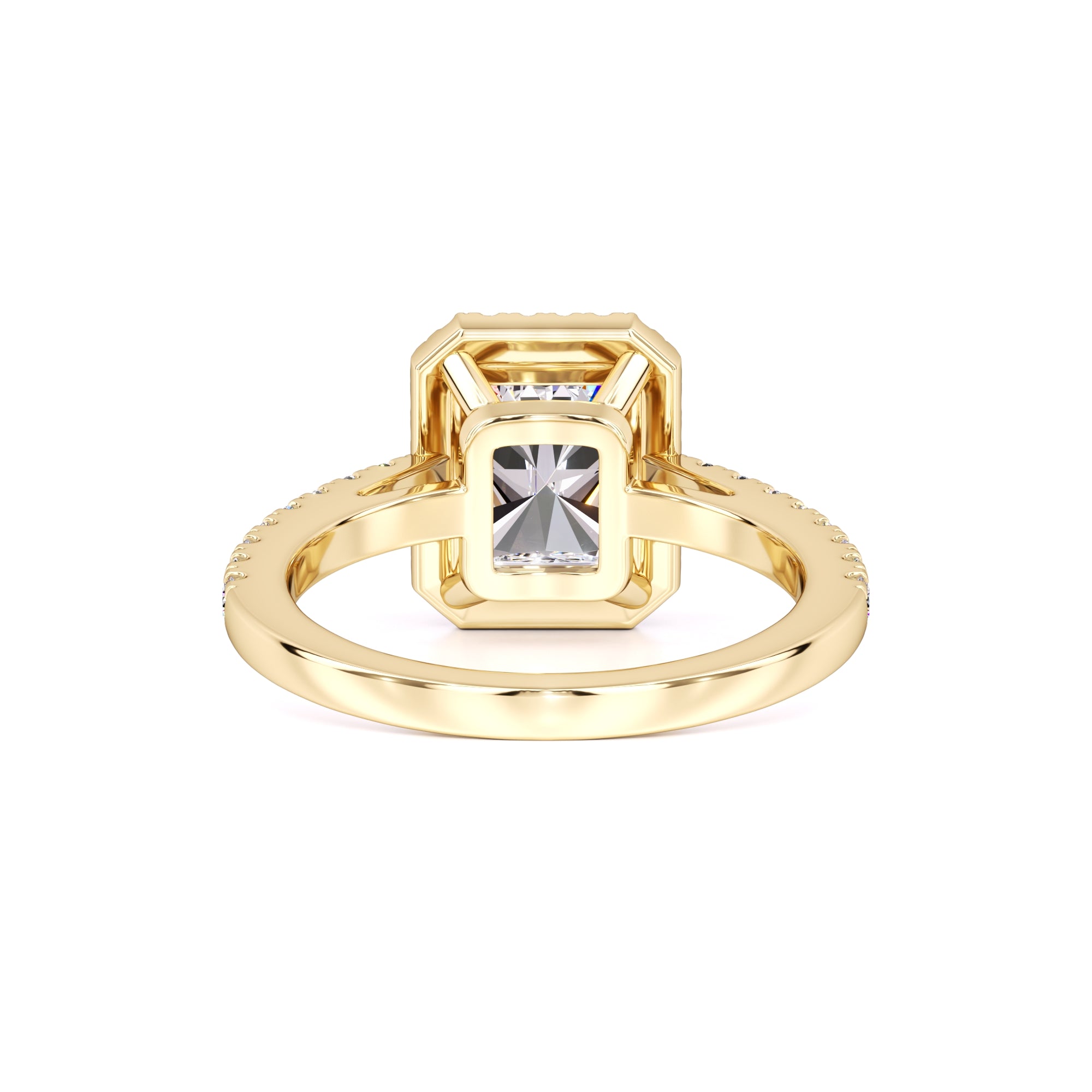 Talia Moissanite & Lab Grown Diamond Ring | Yellow Gold | 3