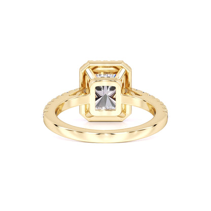 Talia Moissanite & Lab Grown Diamond Ring | Yellow Gold | 3