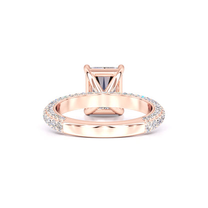 Luna Moissanite & Lab Grown Diamond Ring | Rose Gold | 3