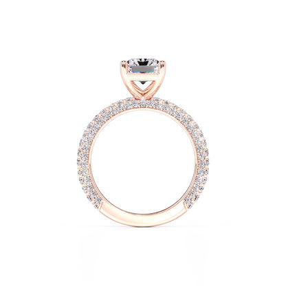 Luna Moissanite & Lab Grown Diamond Ring | Rose Gold | 4
