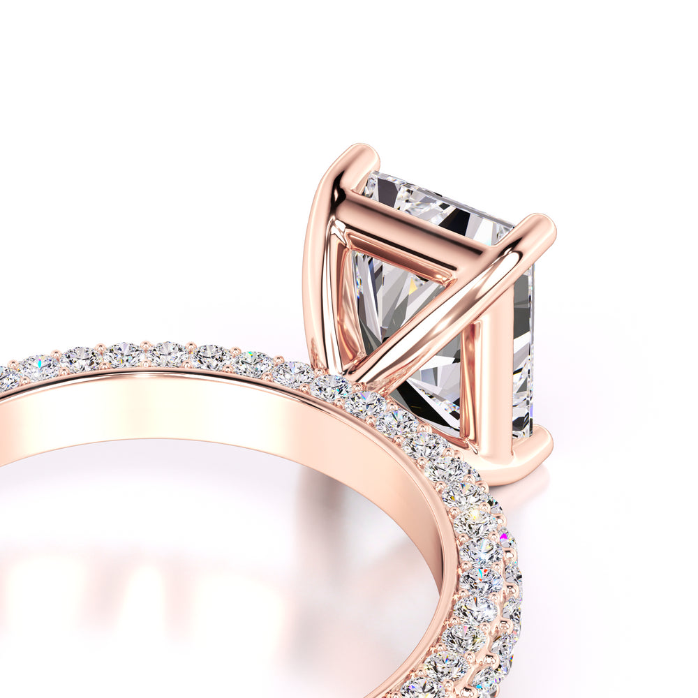 Luna Moissanite & Lab Grown Diamond Ring | Rose Gold | 2