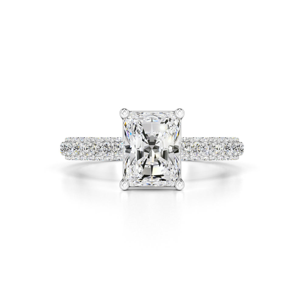 Luna Moissanite & Lab Grown Diamond Ring | White Gold | 1