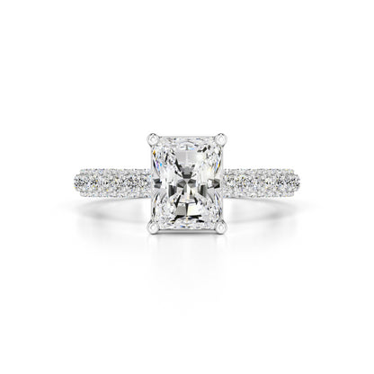 Luna Moissanite & Lab Grown Diamond Ring | White Gold | 1