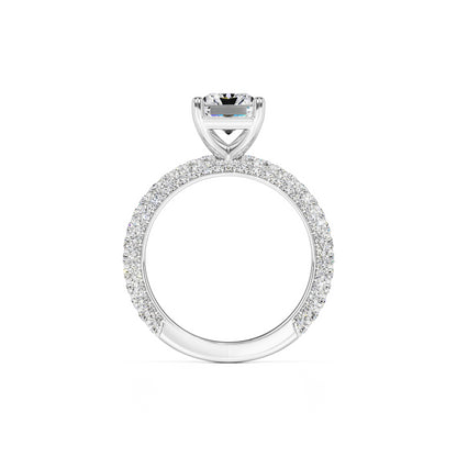 Luna Moissanite & Lab Grown Diamond Ring | White Gold | 4