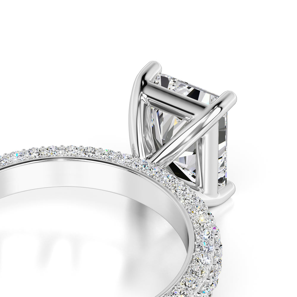 Luna Moissanite & Lab Grown Diamond Ring | White Gold | 2