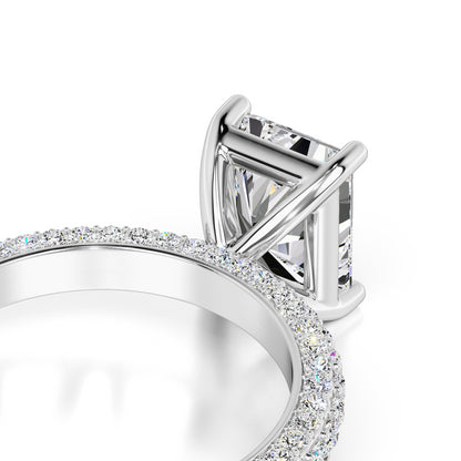 Luna Moissanite & Lab Grown Diamond Ring | White Gold | 2