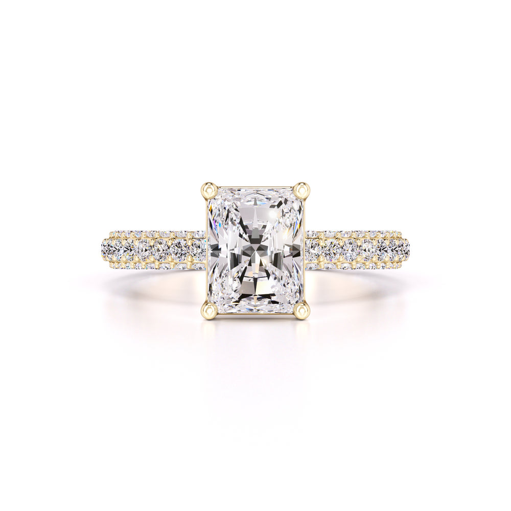 Luna Moissanite & Lab Grown Diamond Ring | Yellow Gold | 1