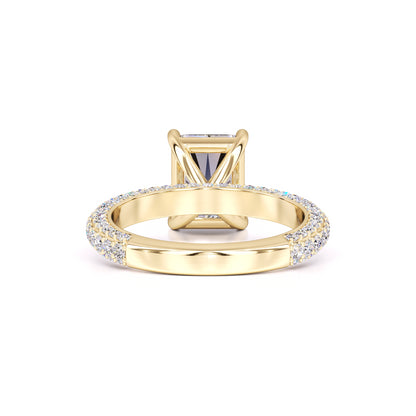 Luna Moissanite & Lab Grown Diamond Ring | Yellow Gold | 3