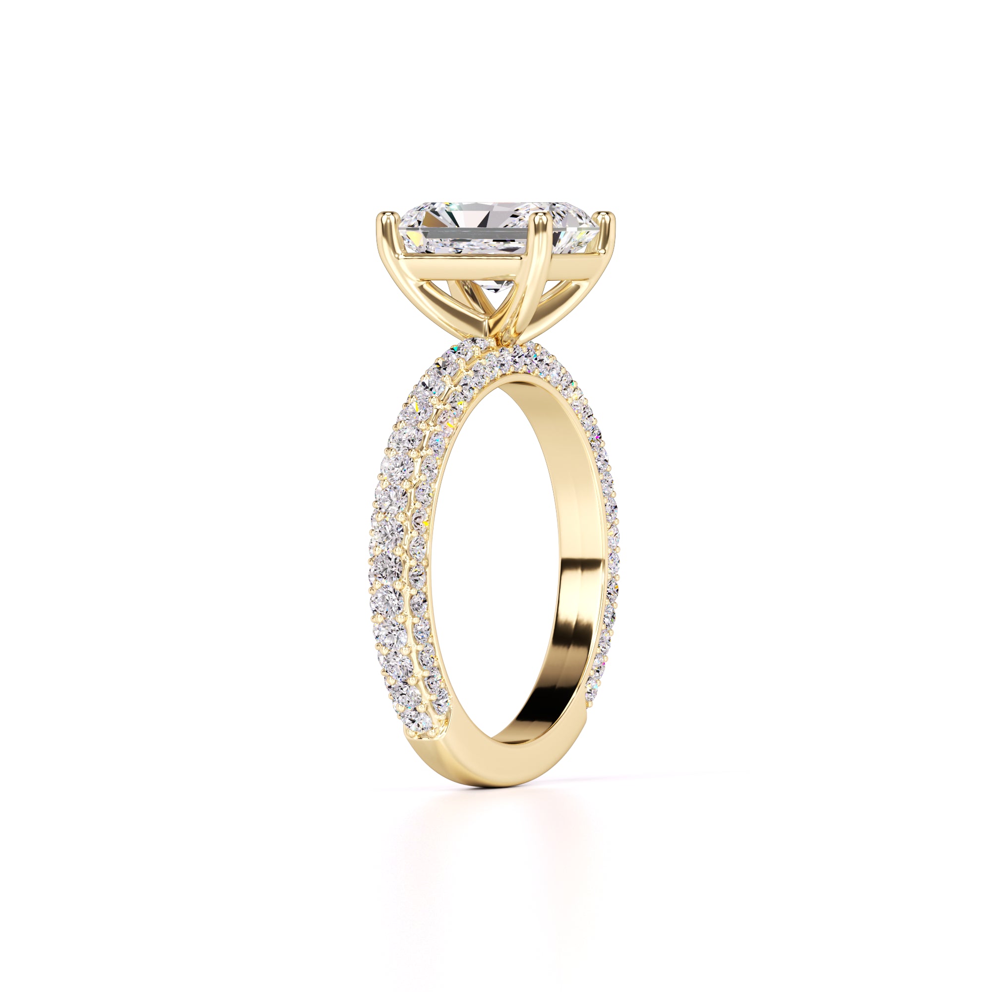 Luna Lab Grown Diamond Ring | Yellow Gold | 3