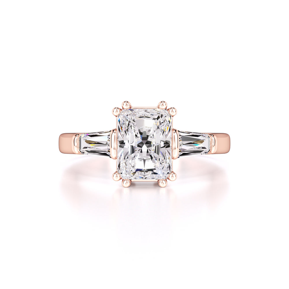 Ashelly Moissanite & Lab Grown Diamond Ring | Rose Gold | 1