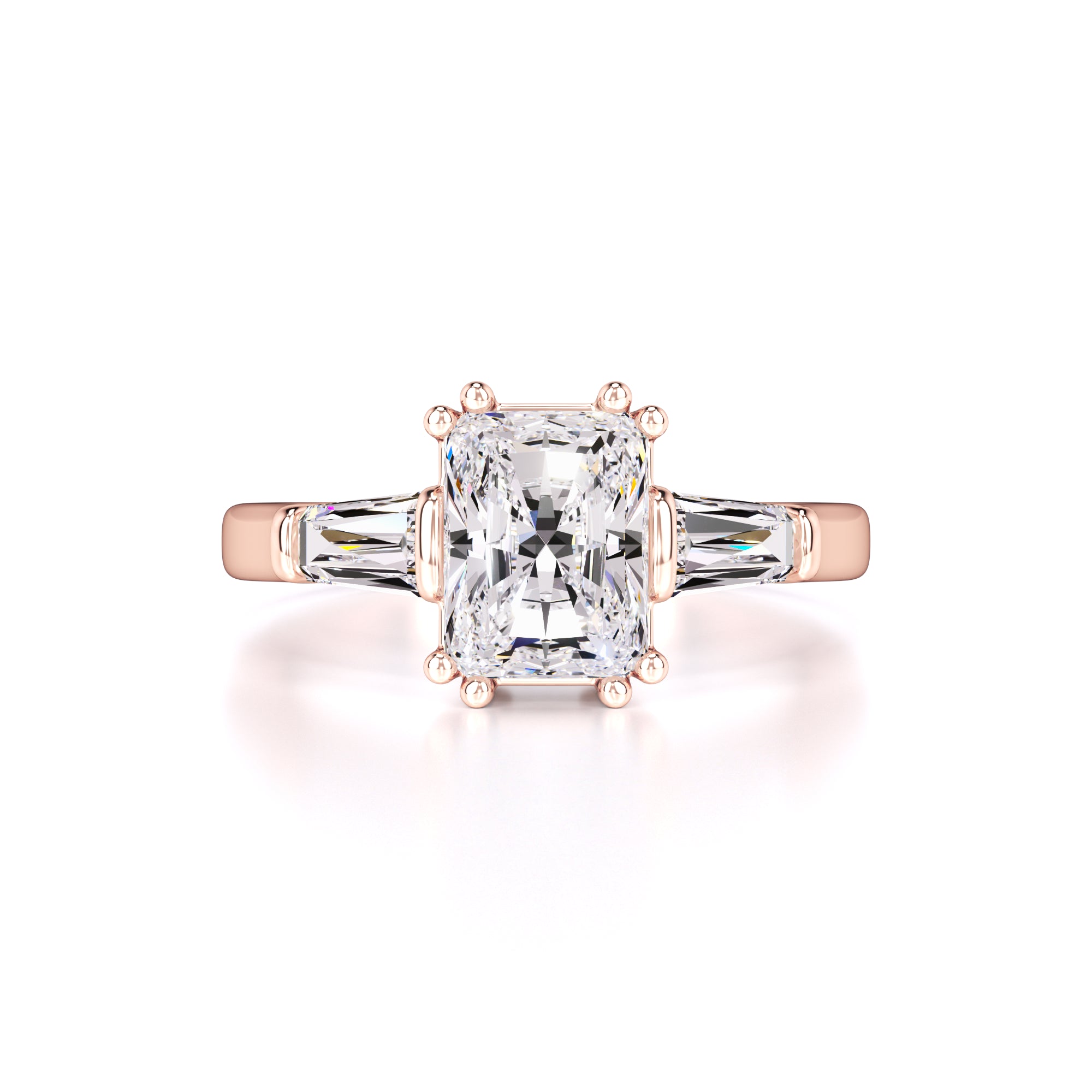 Ashelly Moissanite & Lab Grown Diamond Ring | Rose Gold | 1