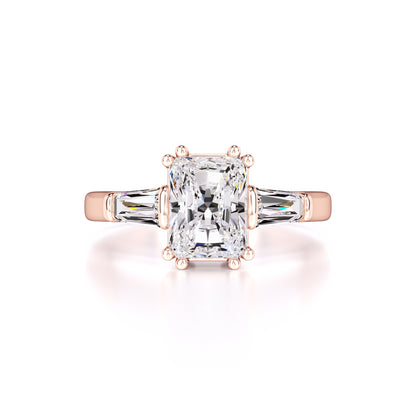 Ashelly Moissanite & Lab Grown Diamond Ring | Rose Gold | 1