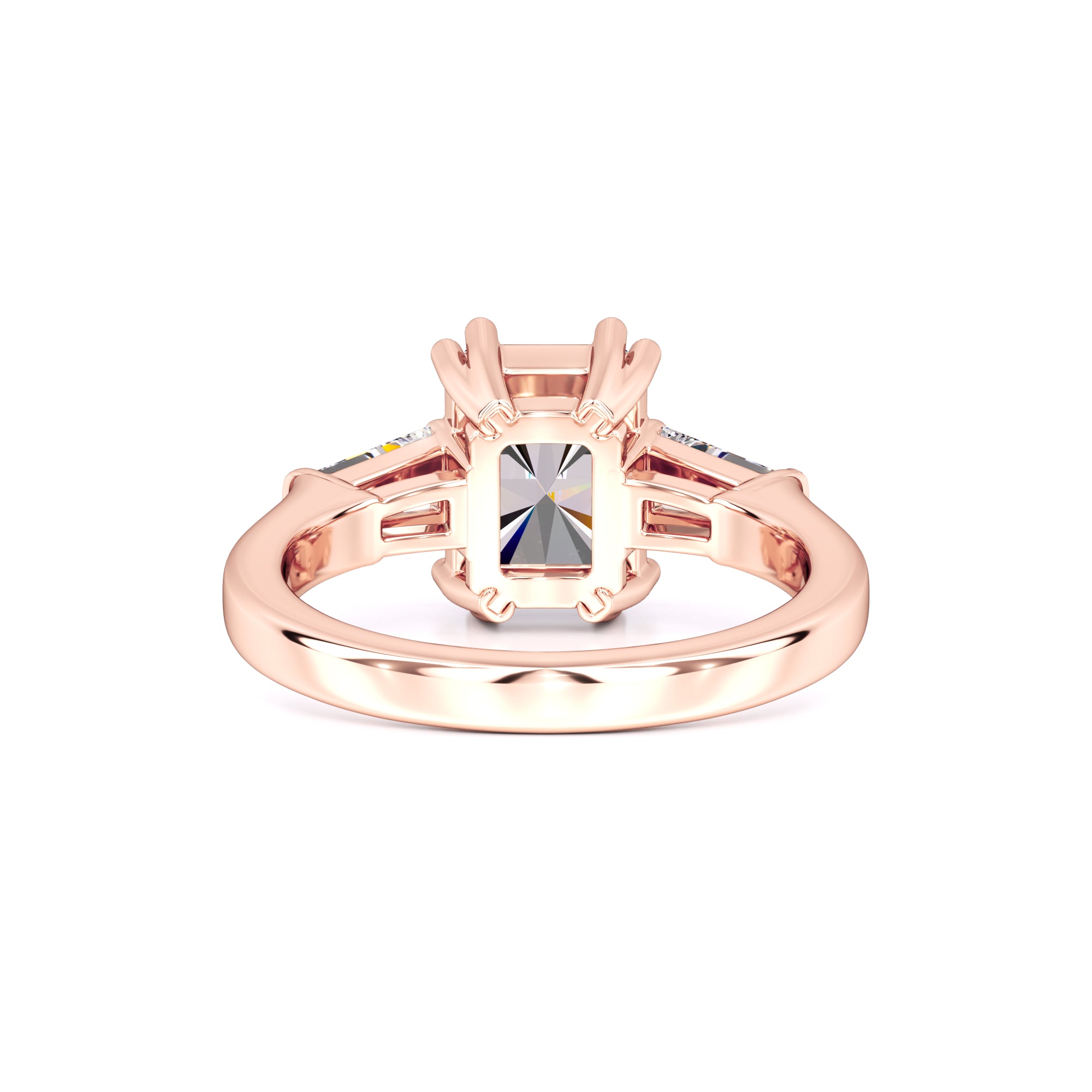 Ashelly Moissanite & Lab Grown Diamond Ring | Rose Gold | 3