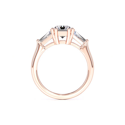 Ashelly Moissanite & Lab Grown Diamond Ring | Rose Gold | 4