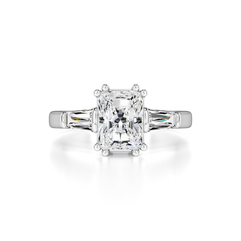 Ashelly Moissanite & Lab Grown Diamond Ring | White Gold | 1
