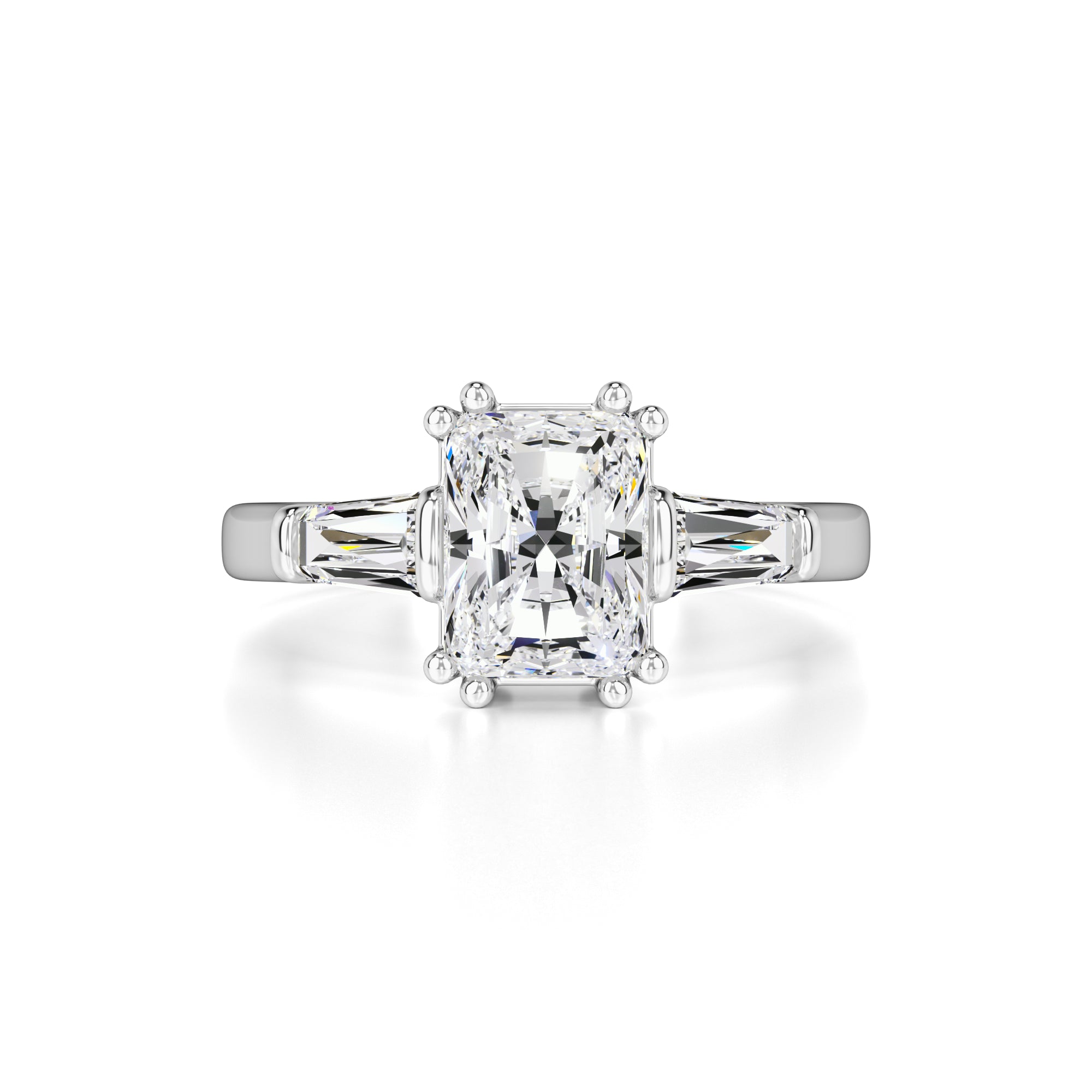 Ashelly Moissanite & Lab Grown Diamond Ring | White Gold | 1