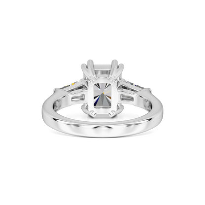 Ashelly Moissanite & Lab Grown Diamond Ring | White Gold | 3