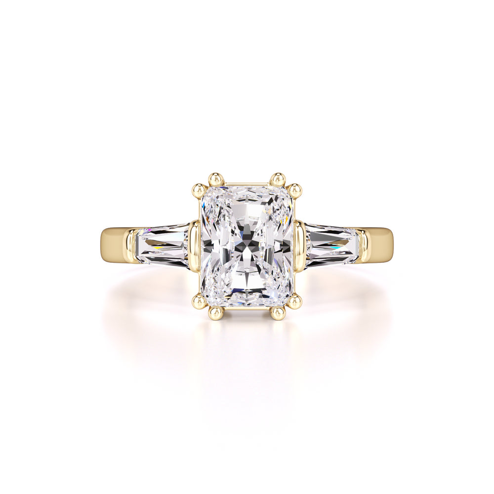 Ashelly Moissanite & Lab Grown Diamond Ring | Yellow Gold | 1