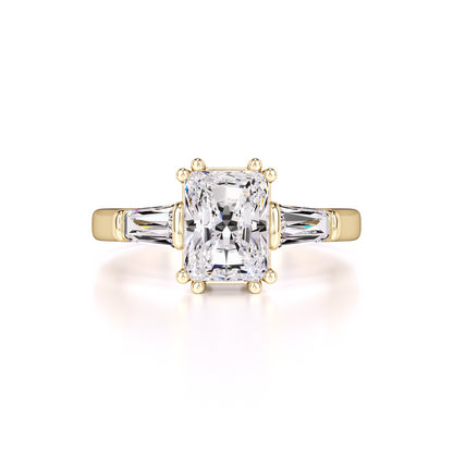 Ashelly Moissanite & Lab Grown Diamond Ring | Yellow Gold | 1