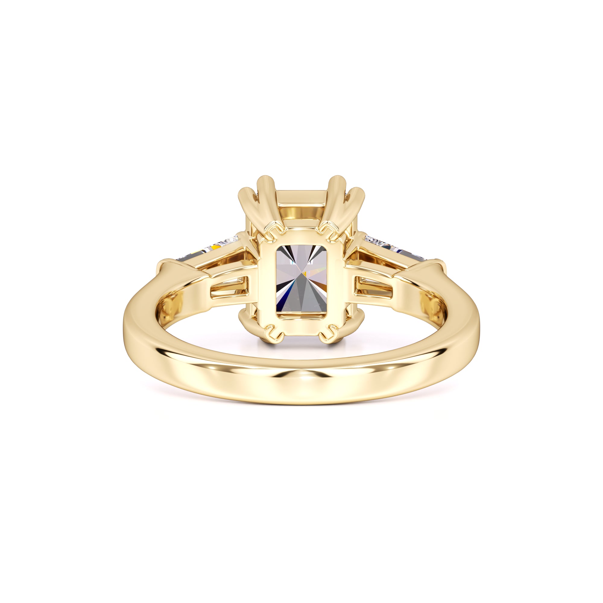 Ashelly Moissanite & Lab Grown Diamond Ring | Yellow Gold | 3