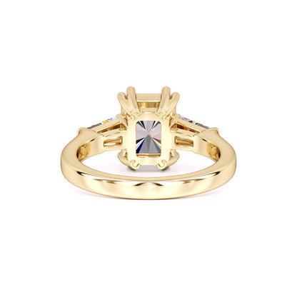Ashelly Moissanite & Lab Grown Diamond Ring | Yellow Gold | 3