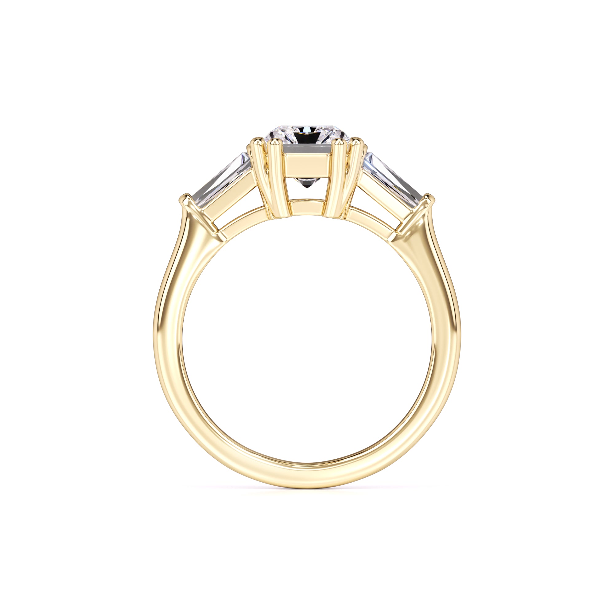 Ashelly Moissanite & Lab Grown Diamond Ring | Yellow Gold | 4