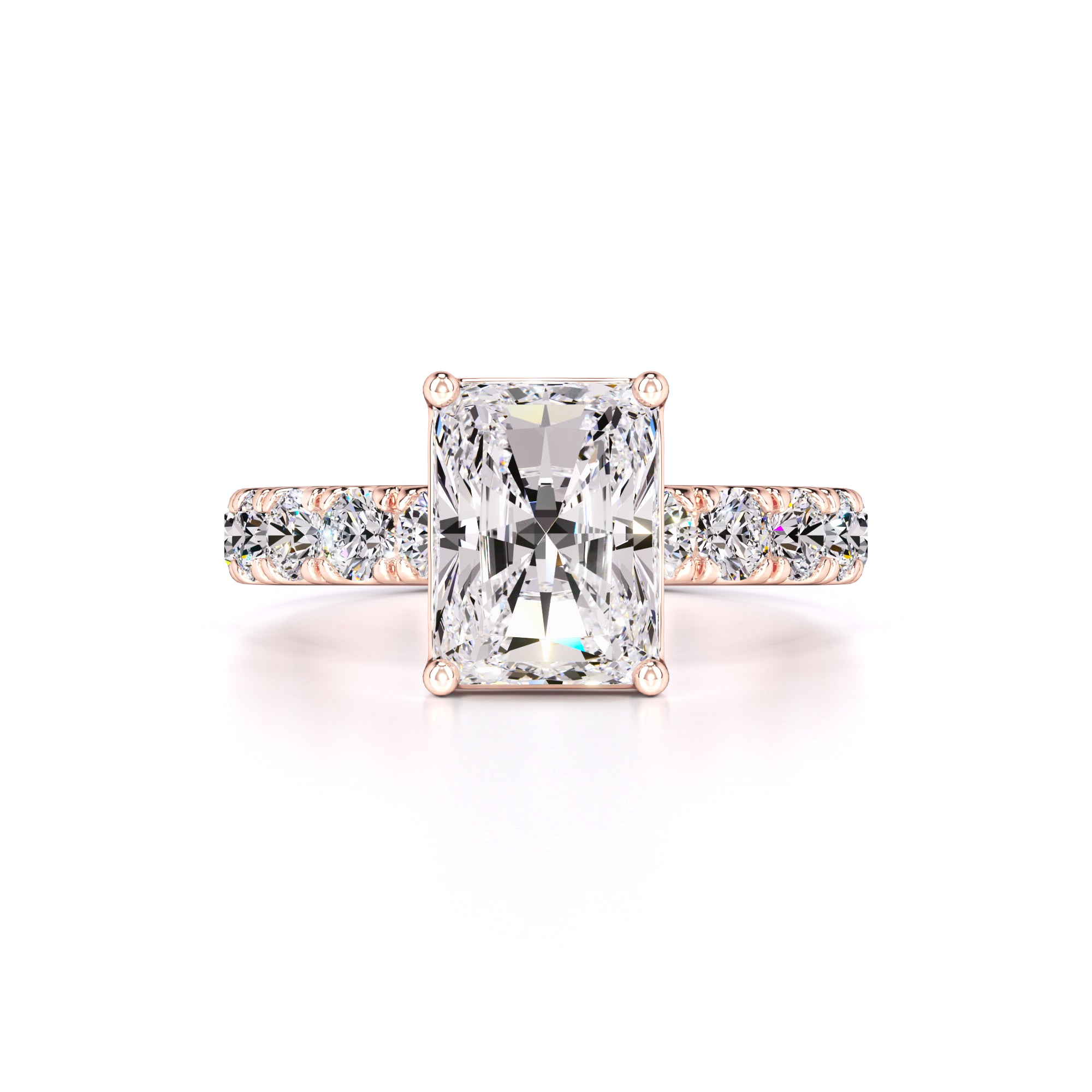 Adeline Moissanite & Lab Grown Diamond Ring | Rose Gold | 1