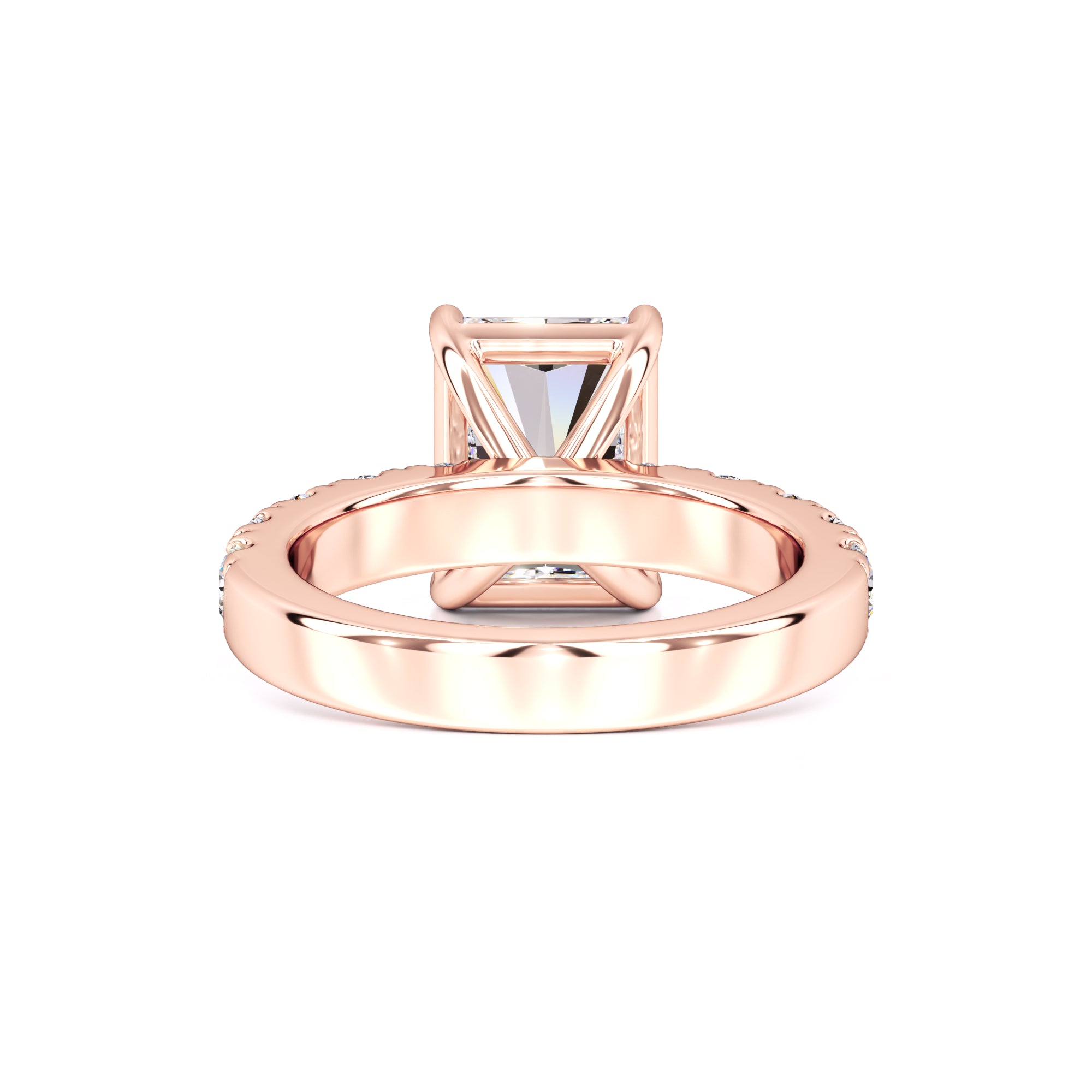 Adeline Moissanite & Lab Grown Diamond Ring | Rose Gold | 3
