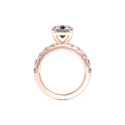 Adeline Moissanite & Lab Grown Diamond Ring | Rose Gold | 4