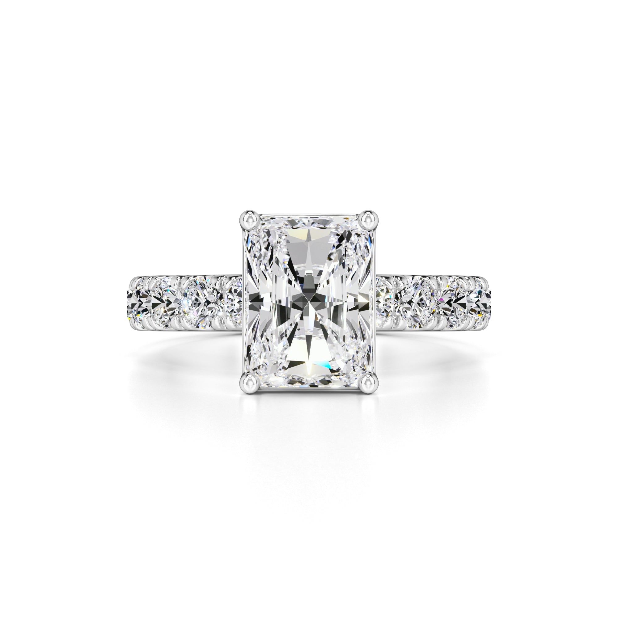 Adeline Moissanite & Lab Grown Diamond Ring | White Gold | 1