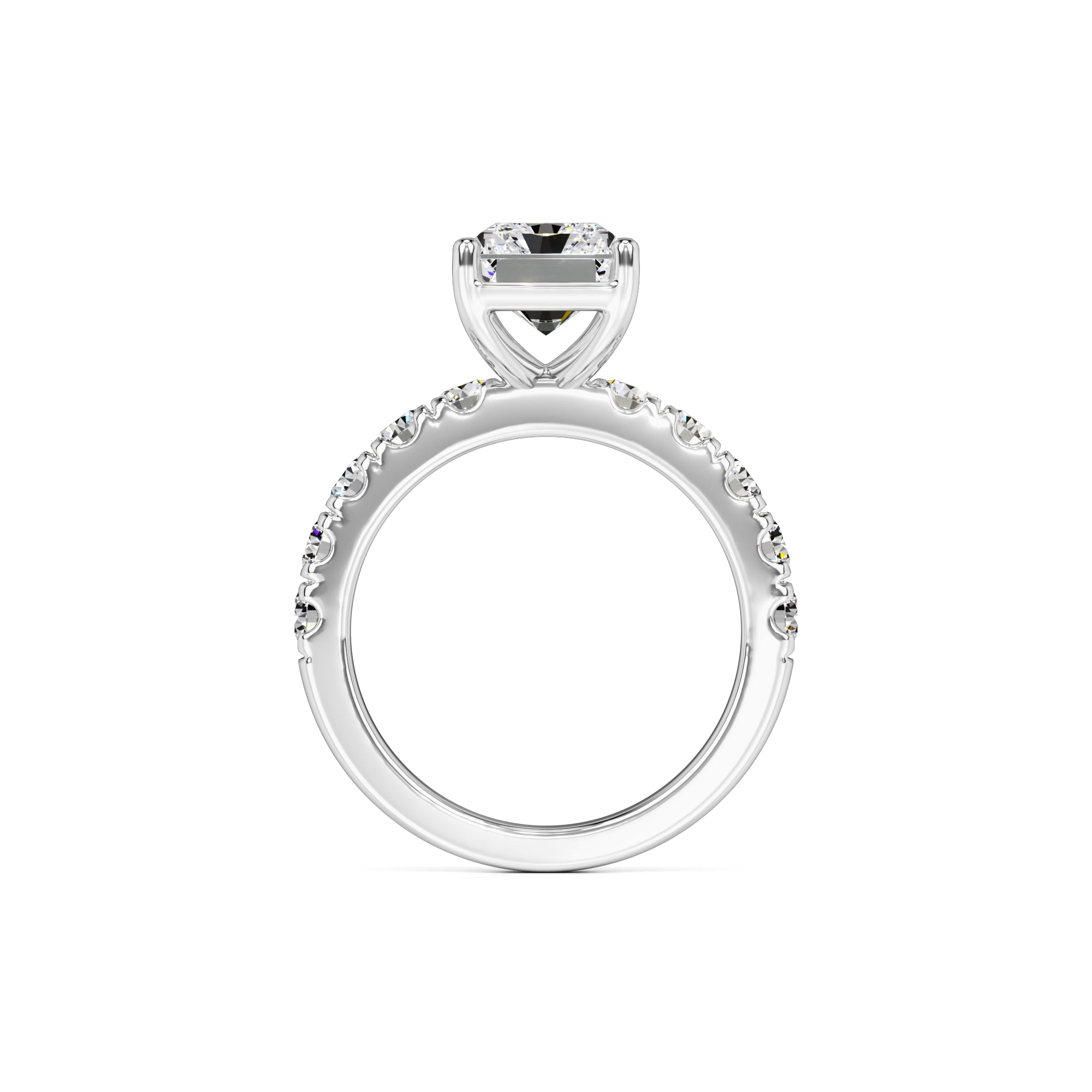 Adeline Moissanite & Lab Grown Diamond Ring | White Gold | 4