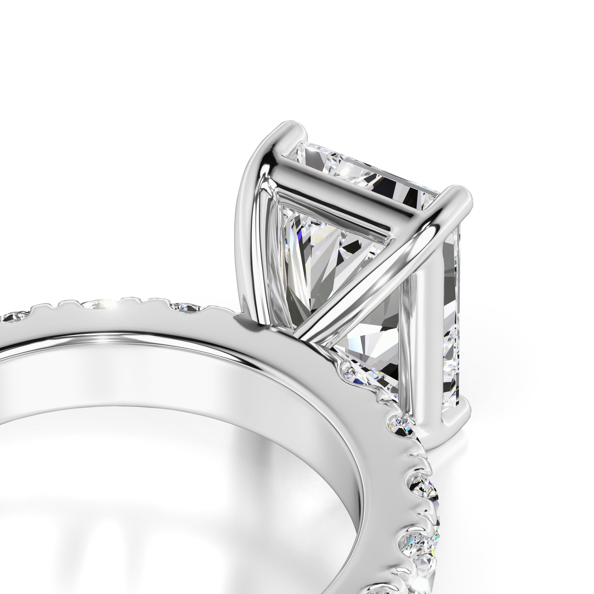 Adeline Moissanite & Lab Grown Diamond Ring | White Gold | 2