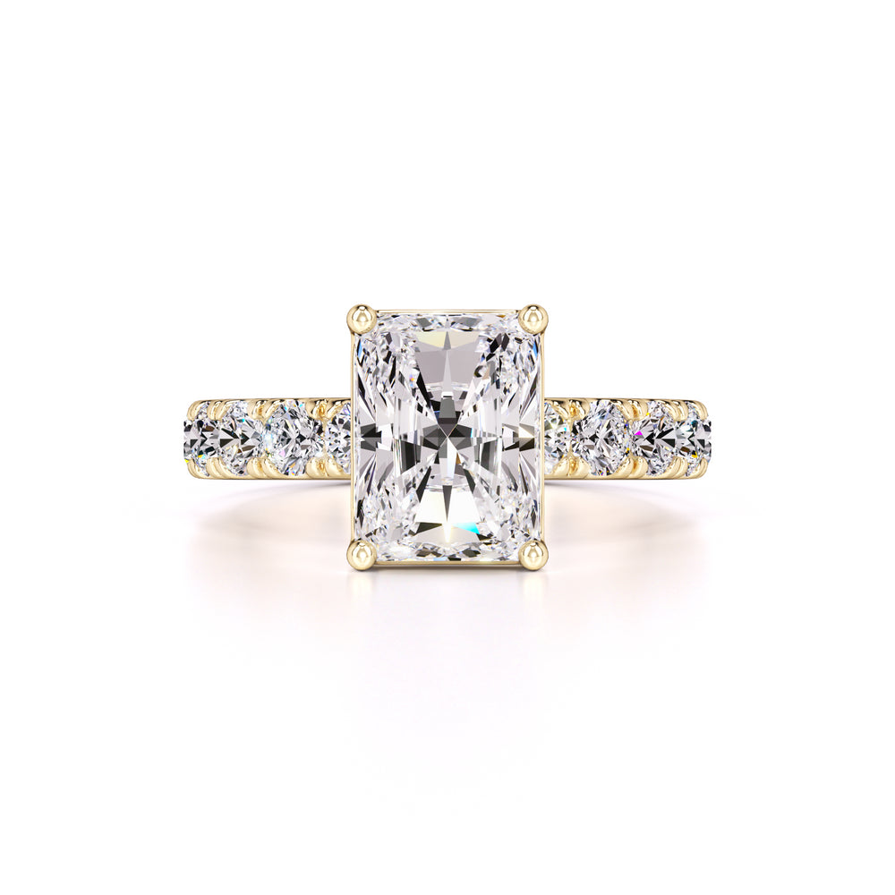 Adeline Moissanite & Lab Grown Diamond Ring | Yellow Gold | 1