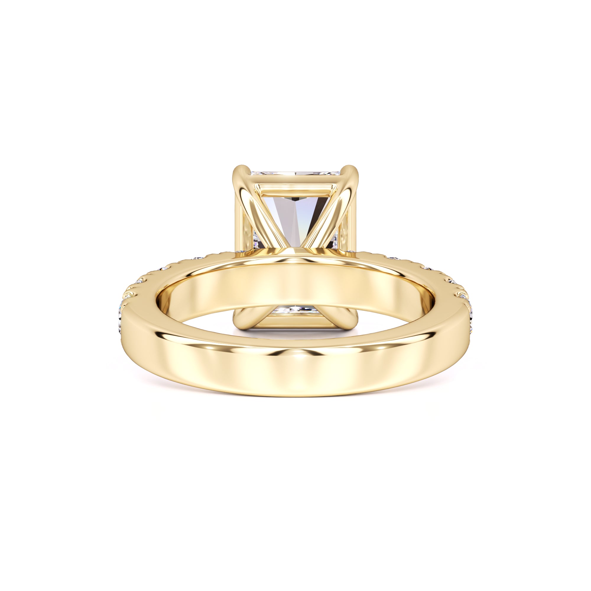 Adeline Moissanite & Lab Grown Diamond Ring | Yellow Gold | 3
