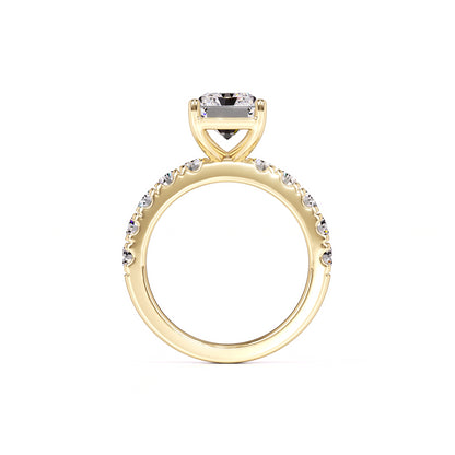 Adeline Moissanite & Lab Grown Diamond Ring | Yellow Gold | 4