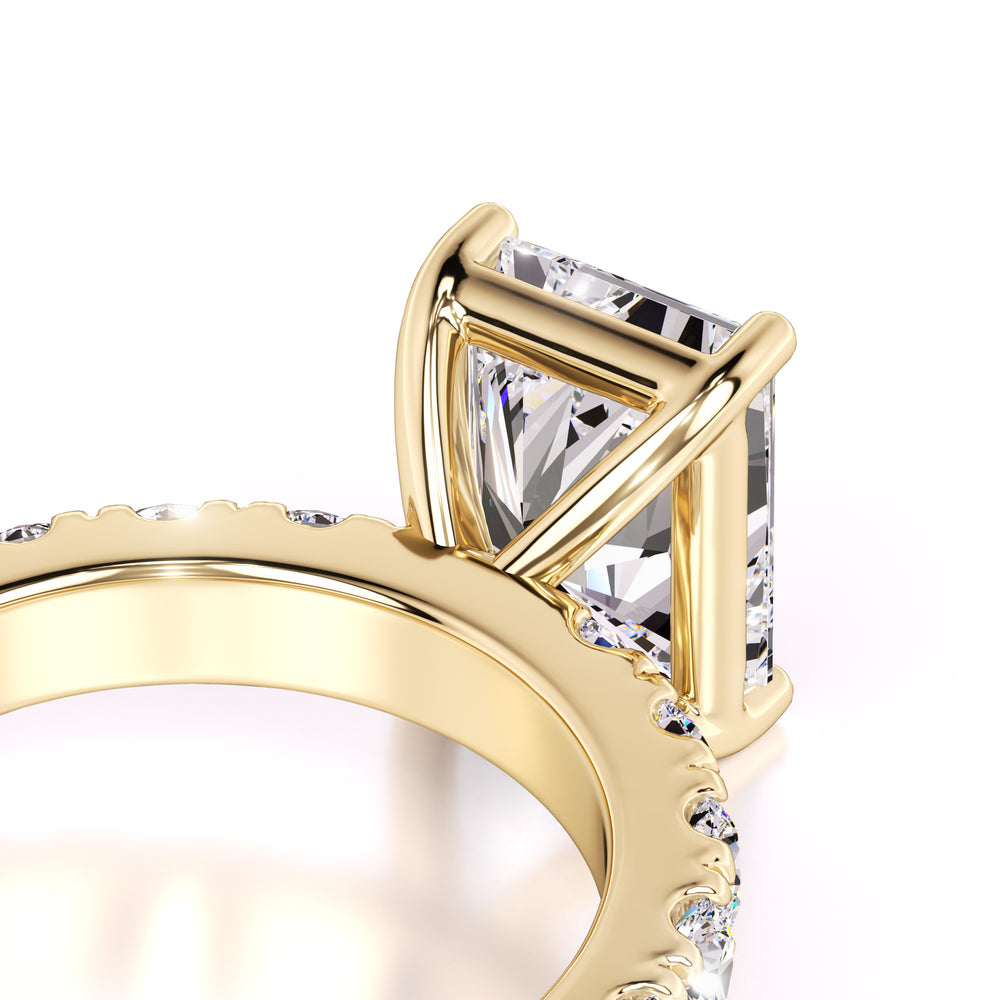 Adeline Moissanite & Lab Grown Diamond Ring | Yellow Gold | 2