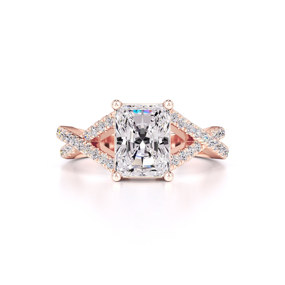 Bailey Moissanite & Lab Grown Diamond Ring | Rose Gold | 1