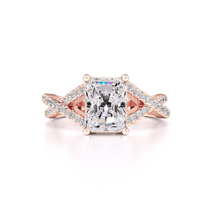 Bailey Moissanite & Lab Grown Diamond Ring | Rose Gold | 1