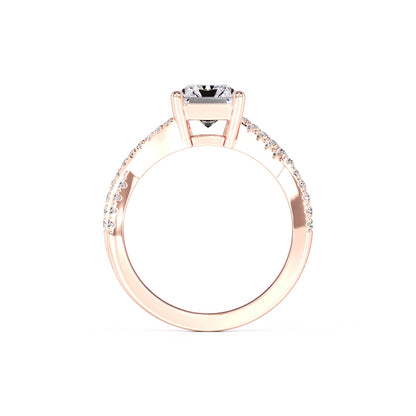 Bailey Moissanite & Lab Grown Diamond Ring | Rose Gold | 4