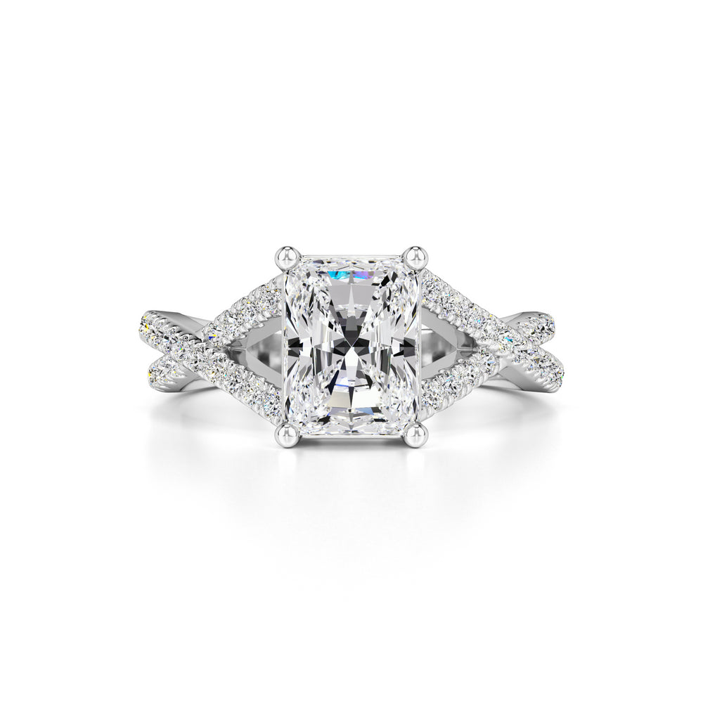 Bailey Moissanite & Lab Grown Diamond Ring | White Gold | 1