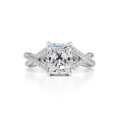 Bailey Moissanite & Lab Grown Diamond Ring | White Gold | 1
