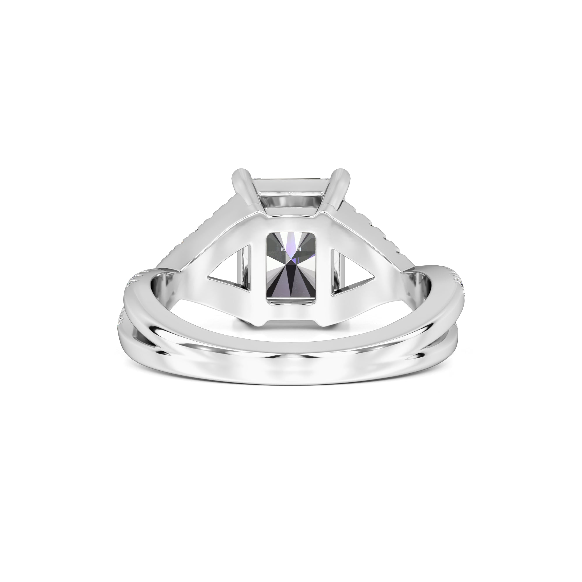 Bailey Moissanite & Lab Grown Diamond Ring | White Gold | 3