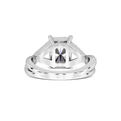 Bailey Moissanite & Lab Grown Diamond Ring | White Gold | 3
