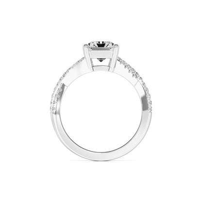 Bailey Moissanite & Lab Grown Diamond Ring | White Gold | 4
