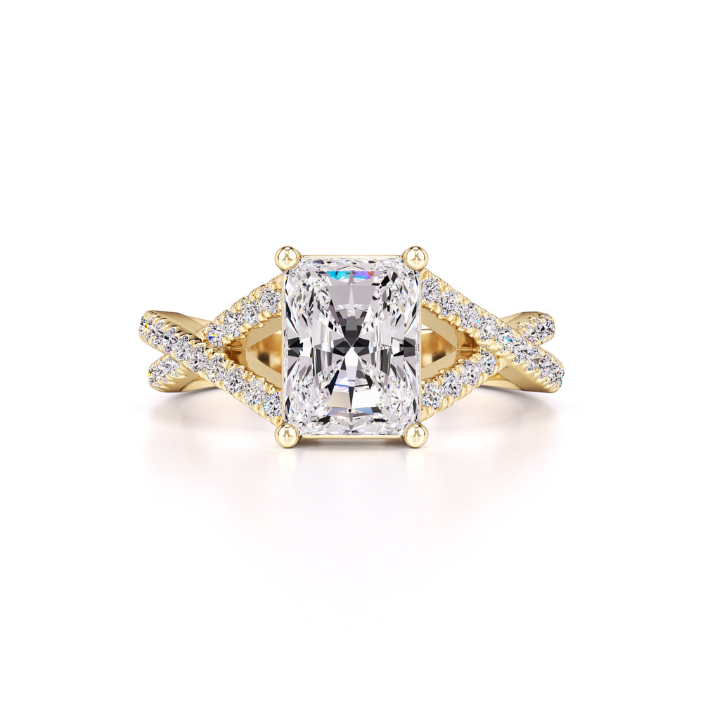 Bailey Moissanite & Lab Grown Diamond Ring | Yellow Gold | 1